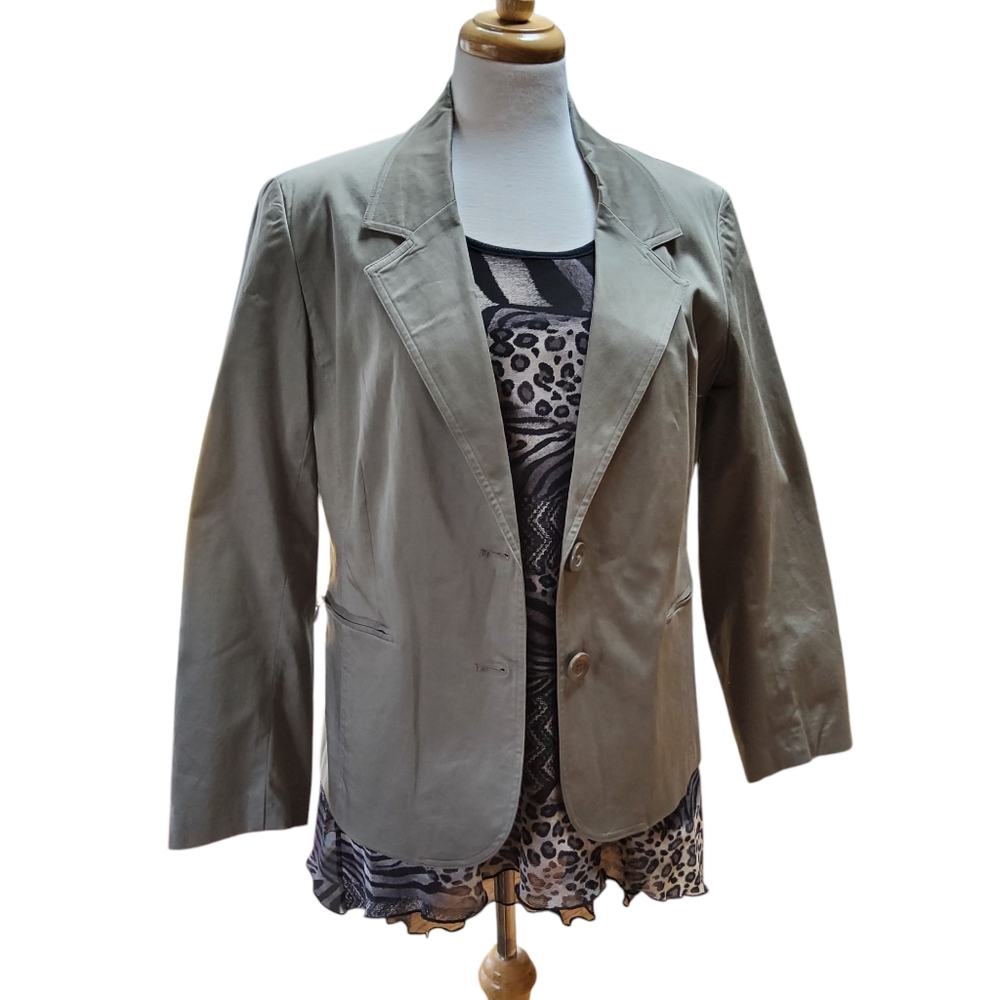 Cleo Khaki Blazer Tailored Suit Jacket